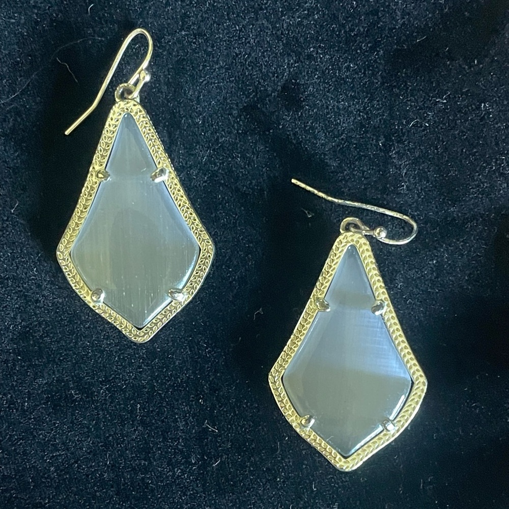 Kendra Scott Elegant Gold and Silver Drop Earrings